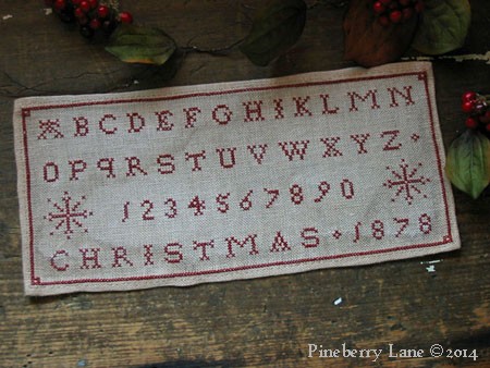 Christmas 1878 Marking Sampler E-pattern